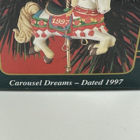 1997 Carlton Heirloom In Box 1st In Series 'Carousel Dreams' Ornament - Picture 4 of 6